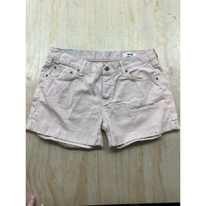 Anine Bing Cotton Shorts Soft Pink M Distressed Shorts Casual Cutoff Button Fly